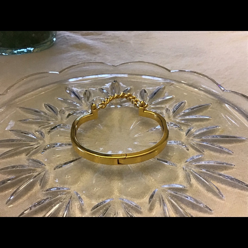 Giles and Bro hinged bracelet with chain